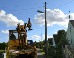 Замена уличных светильников в п. Мозарь