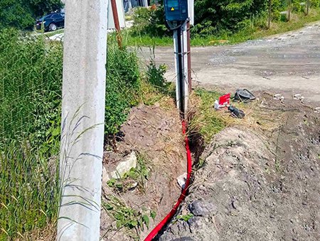 В поселке Ласкино подключили участок к электросетям